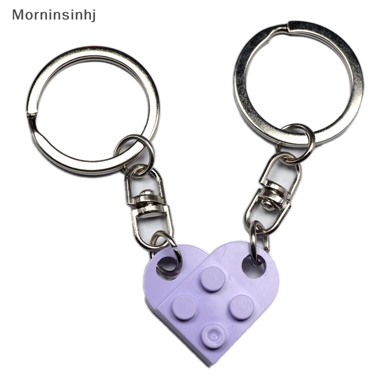 Mornin Gantungan Kunci Puzzle Bisa Disambung Dan Belah Blok Bangunan Couple Love Key Chain id