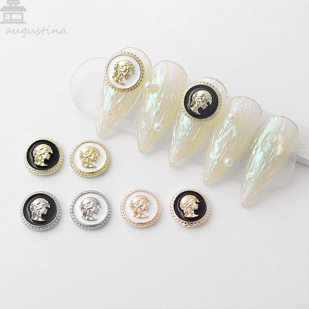 AUGUSTINA Agustina Perhiasan Nail Art Berlian Imitasi Hias Mewah Abstrak Manikur Aksesoris 3D Nail Art Dekorasi