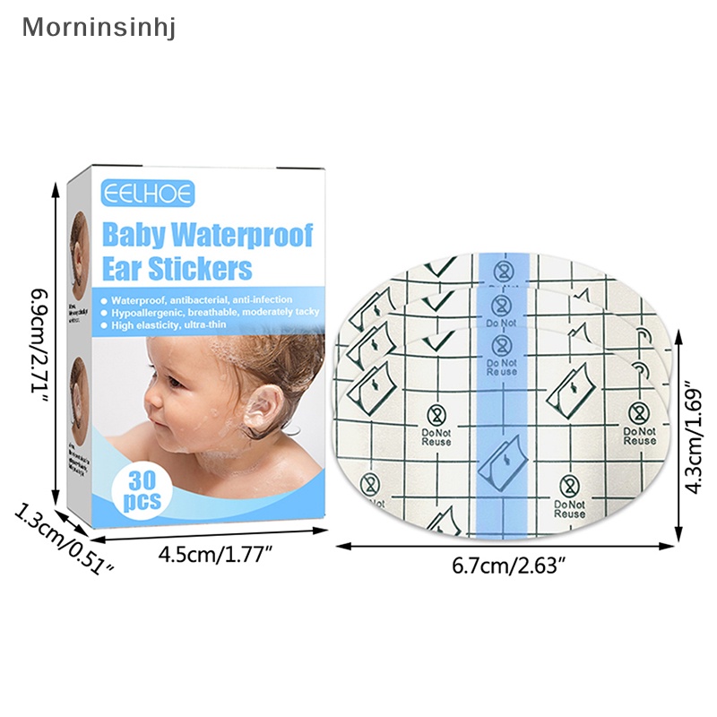 Mornin 30pcs Stiker Telinga Anti Air Bayi Untuk Rumah Tangga Kamar Mandi Kamar Mandi Kamar Mandi Newborn Nursing Sticker id