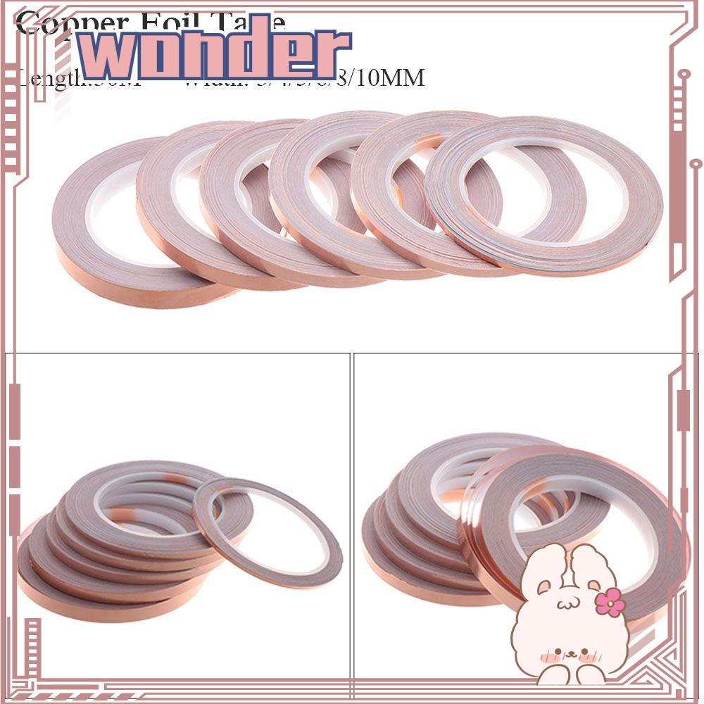 WONDER Wonder 1PC Copper Foil Tape 25meter Perekat Strip Akrilik Perlindungan EMI