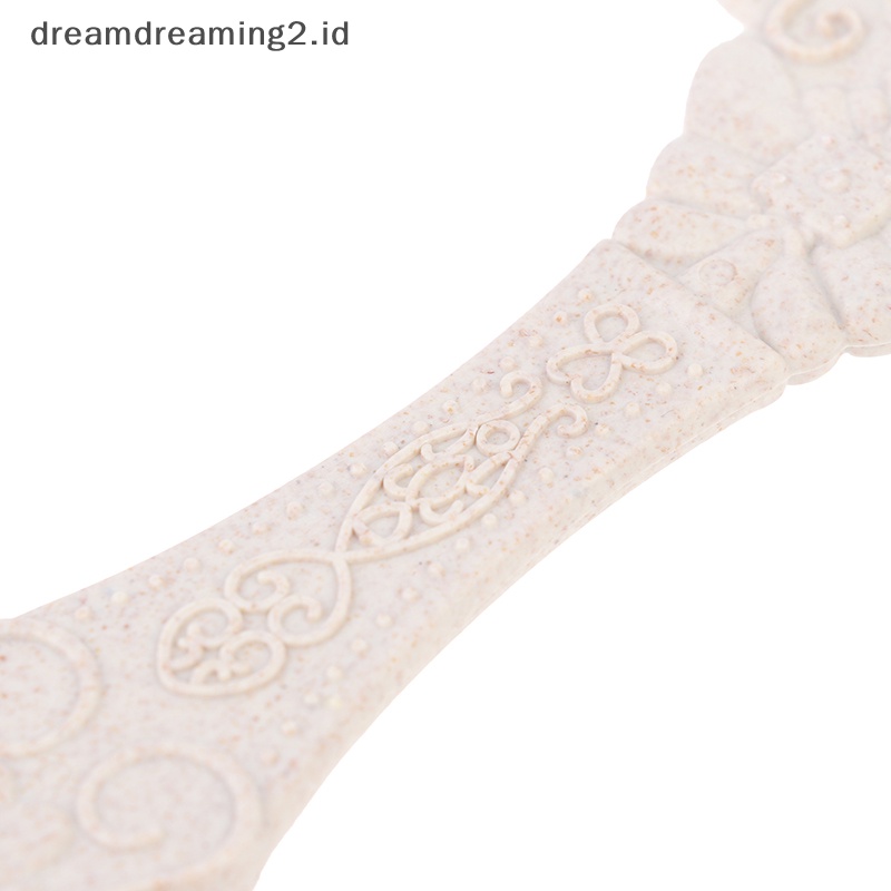 (drea) Kaca Rias Genggam Ukir Vintage Cermin Rias Cermin Tangan Gagang Kosmetik //