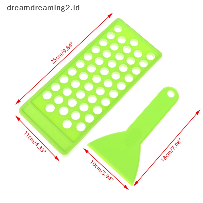 (drea) 2pc /Set Diy Lip Balm Lip Gloss Crafg Kit Wax Pouring Tray Spatula Scraper Set //