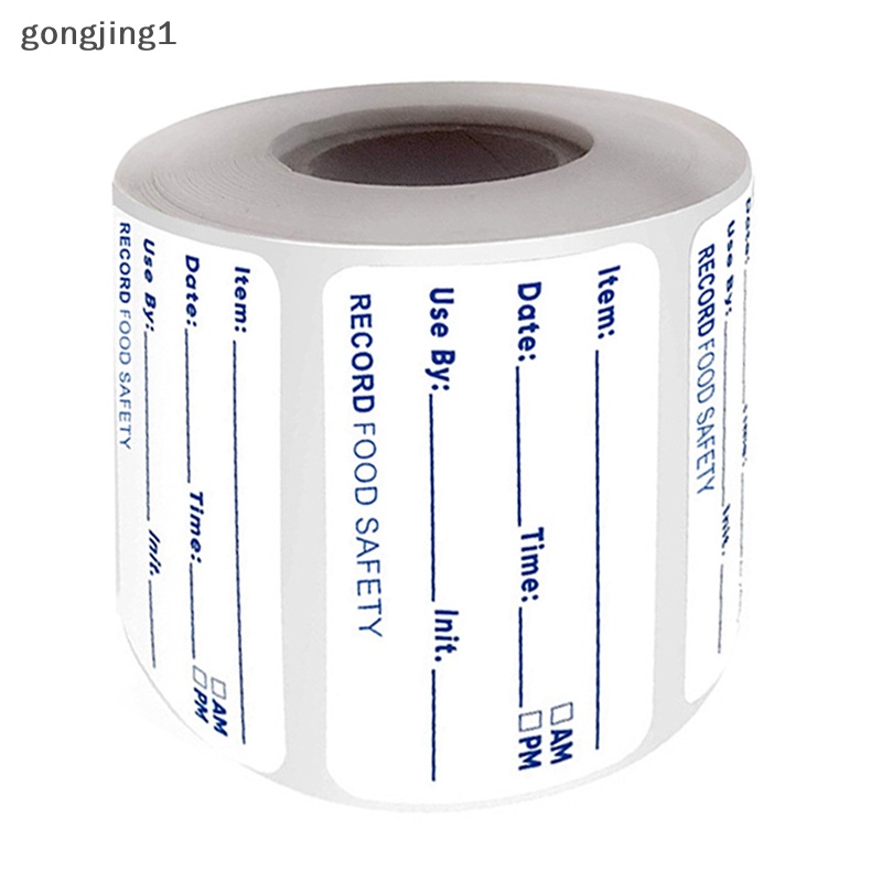 Ggg 500pcs /roll Stiker Dapur Kulkas Freezer Penyimpanan Makanan Tanggal Isi Label ID