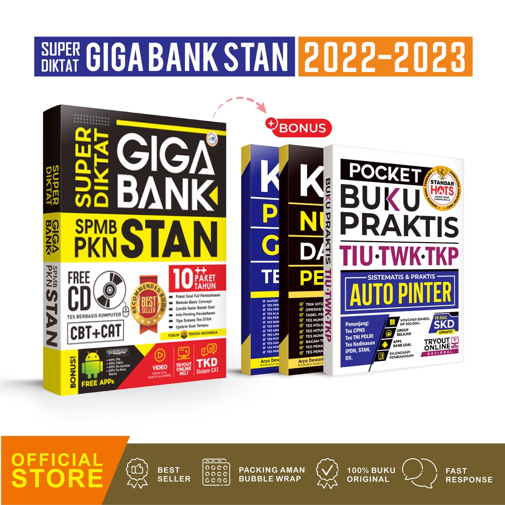 Super Diktat Giga Bank Spmb Pkn Stan BEST SELLER 2022-2023 / BONUS BUKU POCKET TIU TWK TKP