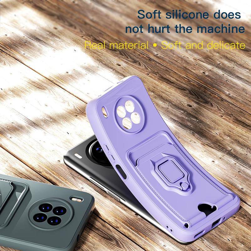 Armor Shockproof Case Untuk Huawei Nova 8i 9 9SE Y60 Y70 Plus Y6 2019menikmati20 50 Slide Kamera Perlindungan Kartu Saku Lanyard Cincin Stand Phone Cover Untuk Honor 8A 2020 V40 Lite 50se