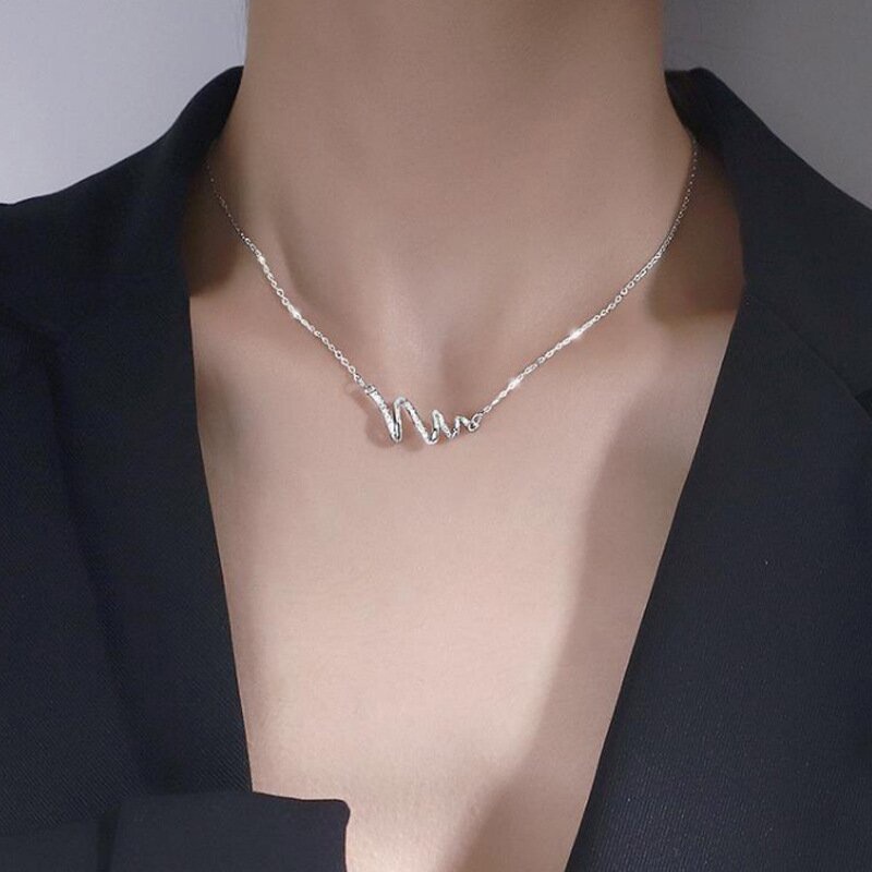 Kalung Geometris Melingkar Fashion Berlian Imitasi Alloy Untuk Wanita