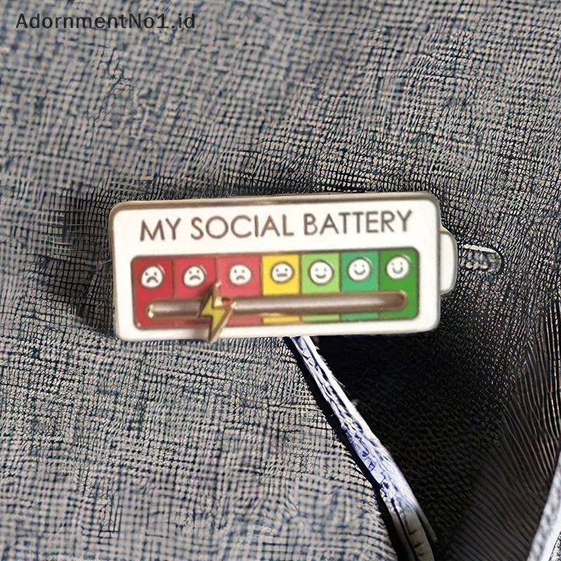 [AdornmentNo1] Pin sosial - My social creative lapel pin enamel emotional fun