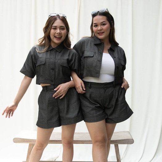 [Ms Daisy x Jourimanzky] Happy-Go-Lucky Cropped Jacket/Top with Wide leg Shorts