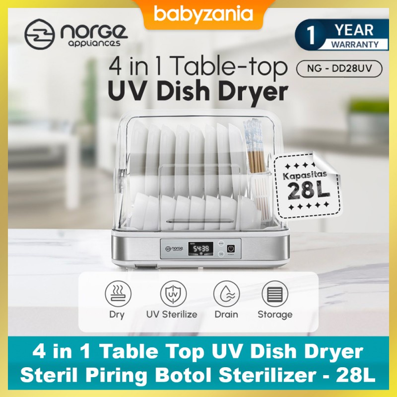 Norge 4 in 1 Table Top UV Dish Dryer / Piring Botol Sterilizer - 28L