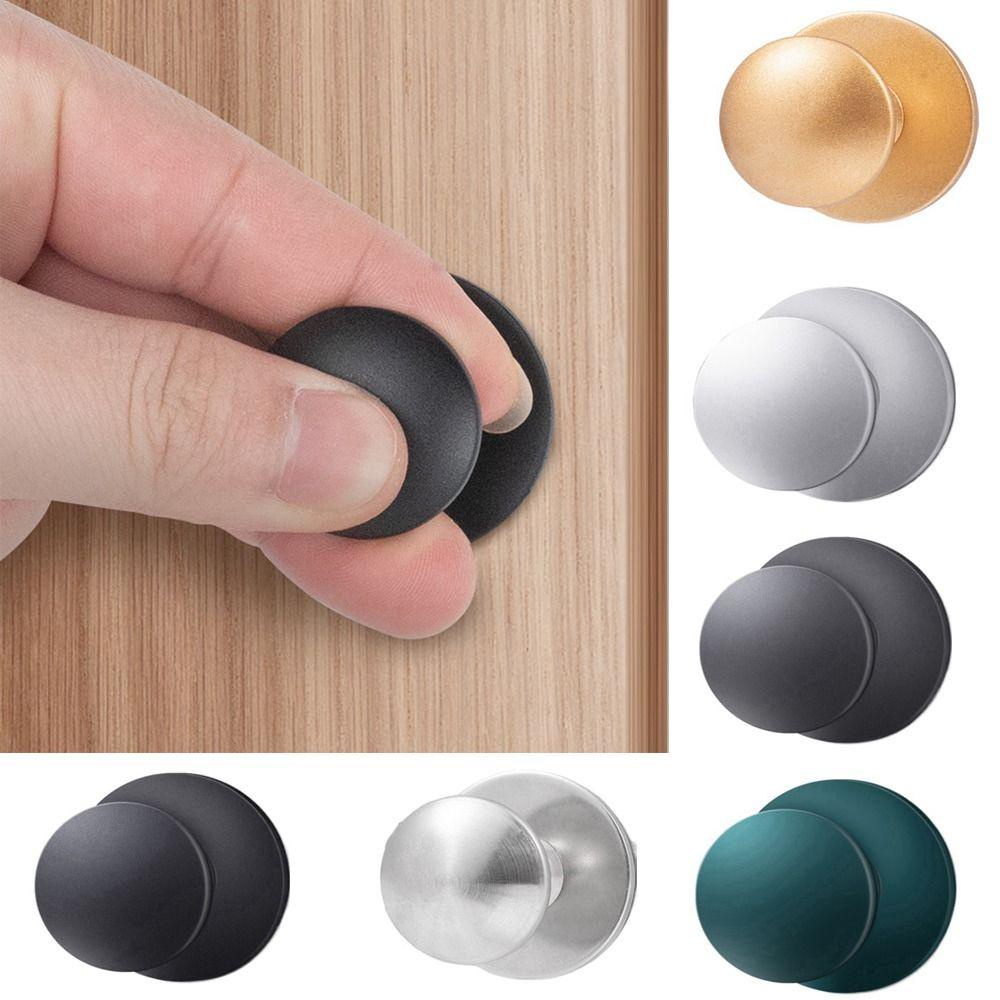 【 ELEGANT 】 Knob Laci, Knob Pintu Emas, Gagang Lemari Putih Lubang Satu Perekat Modern Untuk Kabinet