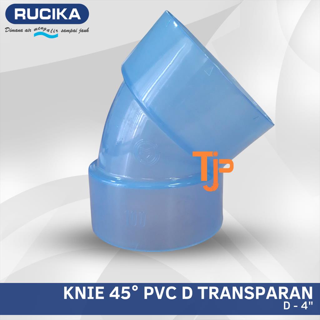 RUCIKA KNIE 45° PVC D TRANSPARAN 4&quot;