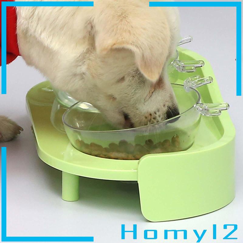 [HOMYL2] Mangkuk Kucing Ganda Untuk Makanan Dan Air Elevated Tilted Food Container Dog Bowls