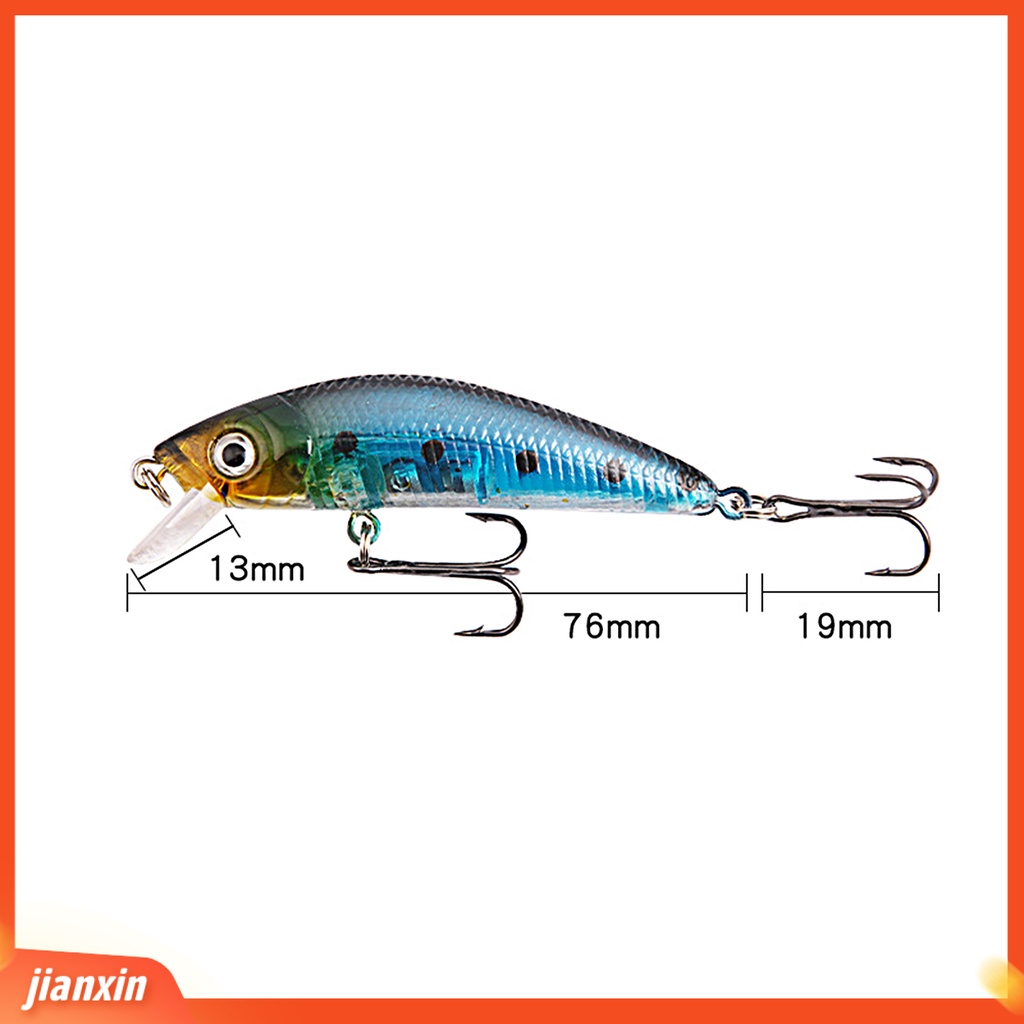 (In Stock) 9.5cm /8g Umpan Pancing Realistis Tajam Kait 3D Mata Tenggelam Ikan Kecil Wobblers Lure Umpan Crankbait Untuk Outdoor