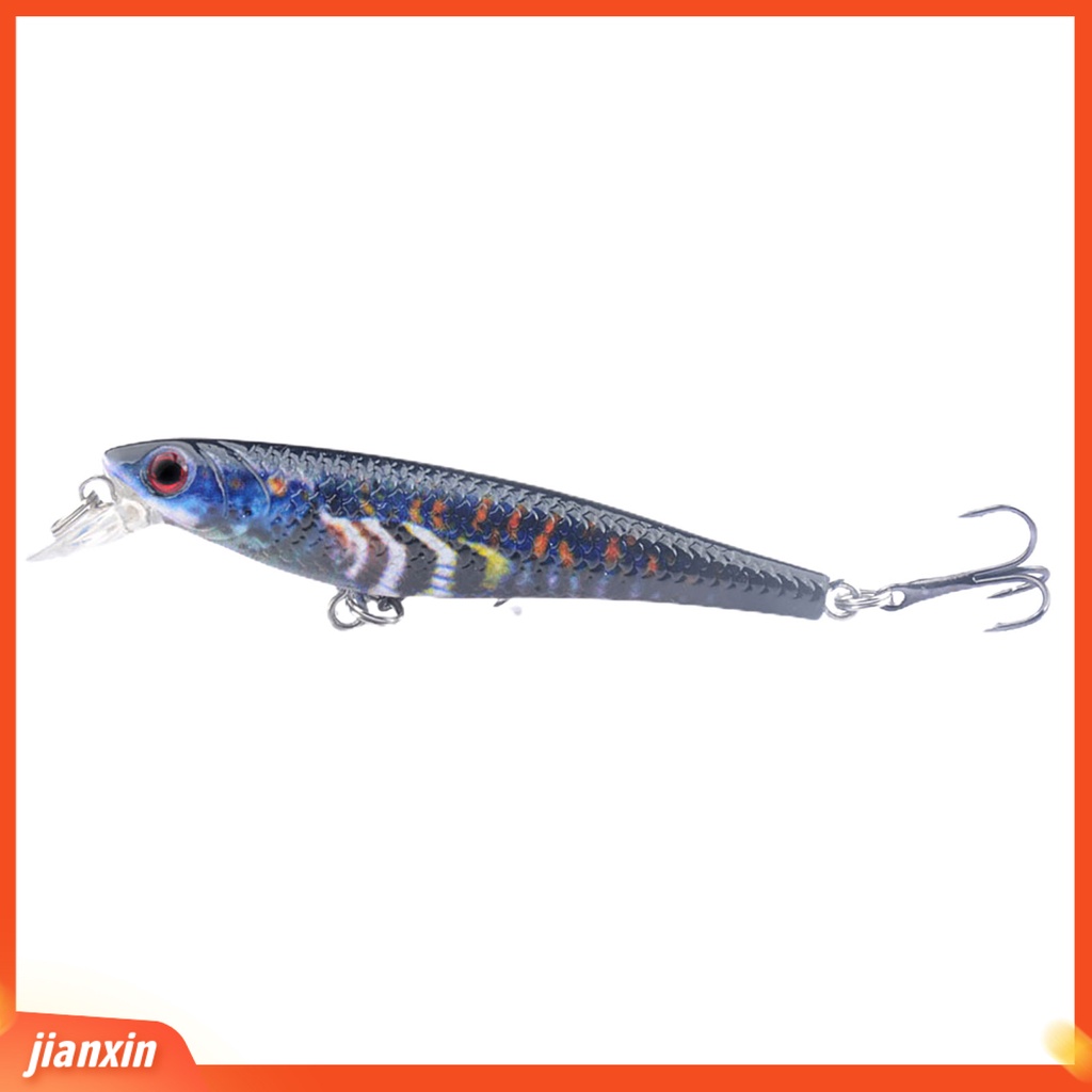 (In Stock) 6.7cm /4g Umpan Pancing Kait Tiga Karat Anti-Korosi Kekuatan Tinggi Tembakan Panjang 3D Fisheyes Umpan Palsu Untuk Outdoor