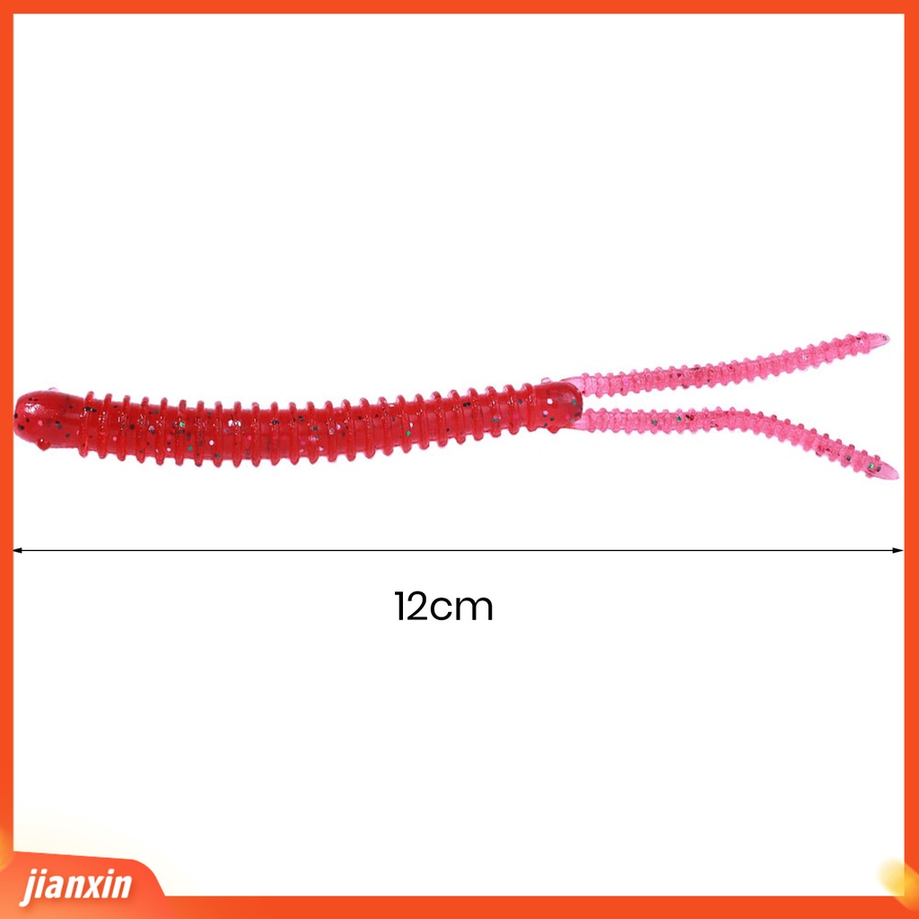 (In Stock) 6 Pcs Lembut Memancing Umpan Simulasi Spiral Split Double-Ekor Cacing Umpan Loach Umpan Palsu Outdoor Memancing Aksesoris