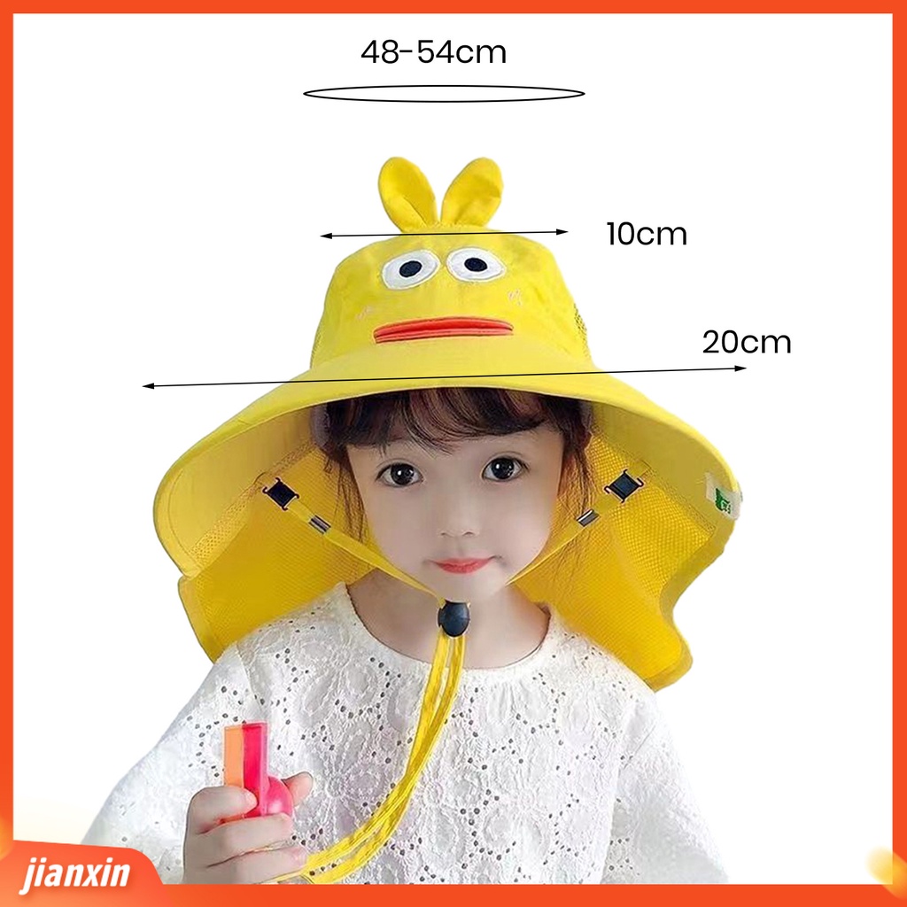 (In Stock) Anak-Anak Topi Bucket Lucu Kartun Topi Musim Panas Perlindungan Matahari Bertepi Besar Topi Nelayan Anak Laki-Laki Perempuan Hiking Perjalanan Topi Pantai Tabir Surya Aksesoris