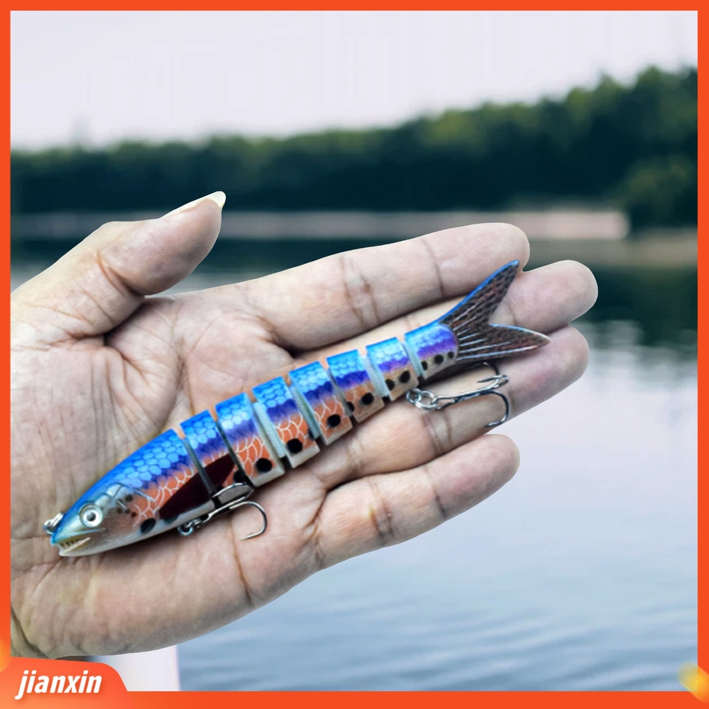 (In Stock) 3Pcs 13.5cm 20g Umpan Pancing Multi Jointed Menarik Plastik 3D Mata Bionic Umpan Jig Hook Untuk Angling