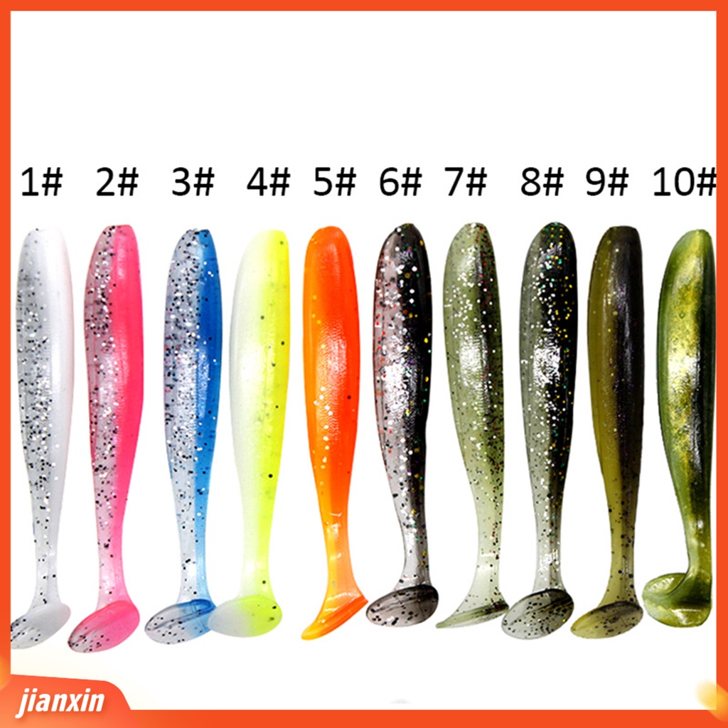(In Stock) 20 Pcs 5.5 cm Bercahaya Palsu Lembut Silikon Buatan Umpan Wobbler Ikan Renang Umpan