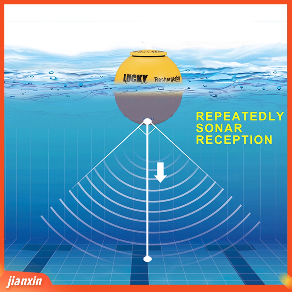 (In Stock) 45m Kedalaman Kejernihan Tinggi LCD Nirkabel Sensor Sonar Transducer Pencari Ikan Detektor Memancing