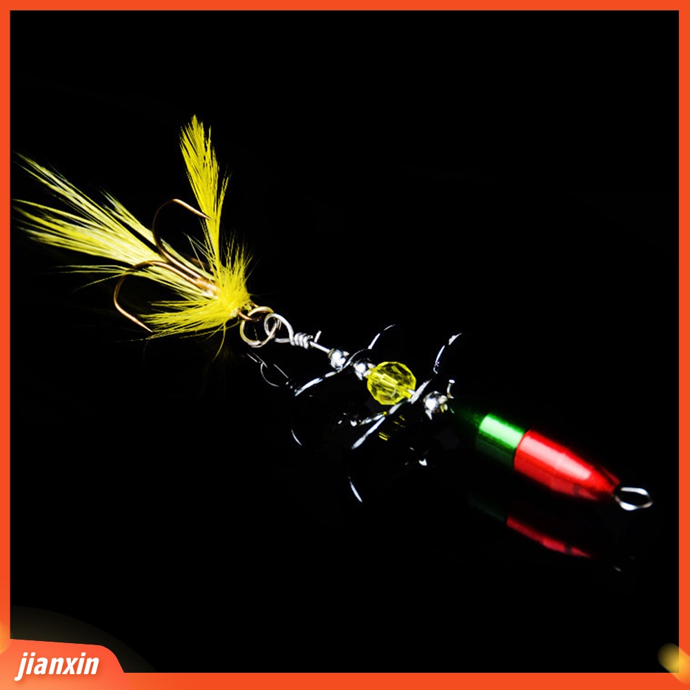 (In Stock) Double Metal Spinner Plate Fishing Lure Umpan Keras Dengan Hook Alat Pancing Ikan