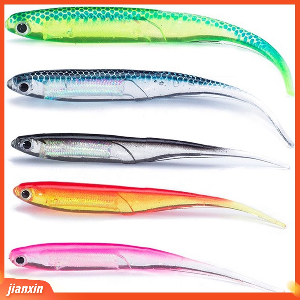 (In Stock) 6Pcs /Set Multicolor 10cm Soft Lure Fish Jig Kepala Umpan Pancing Tackle Tools