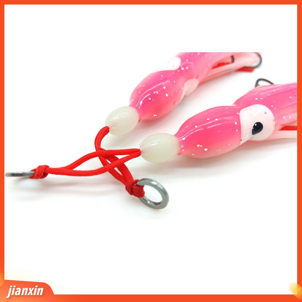 (In Stock) 2 Pcs 10 cm Lure Tajam Kait Umpan Gurita Buatan Fishing Tackle Aksesoris