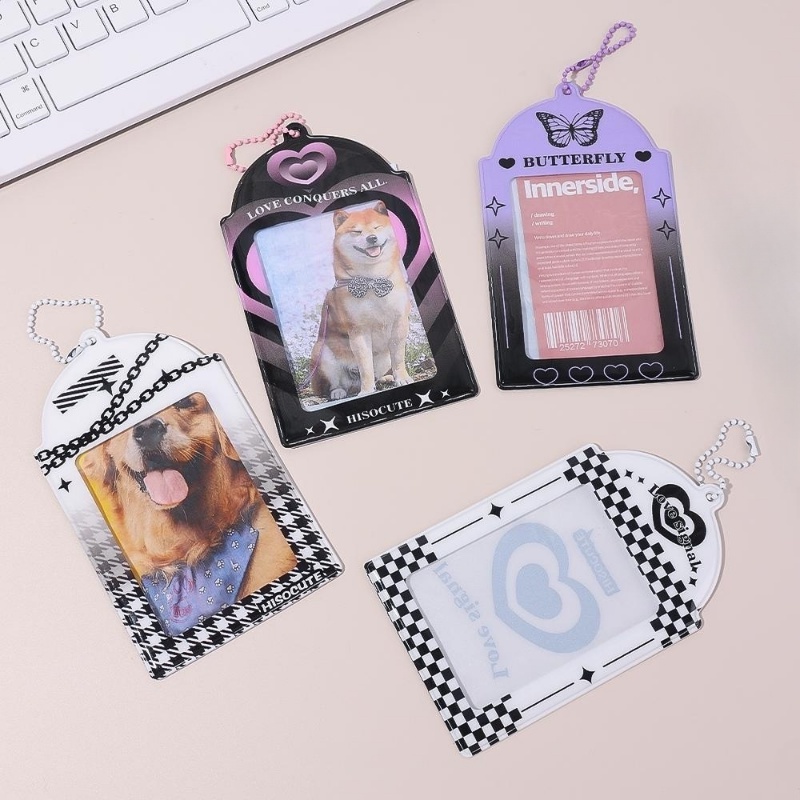 Gantungan Kunci Pemegang Photocard PVC Star Series/ Kpop Idol Photo Sleeve ID Card Cover Protector/ Postcard Kredit ID Bank Bus Card Holder
