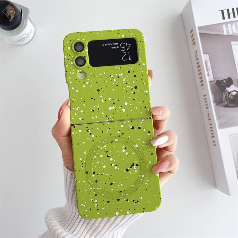 Untuk Galaxy Z Flip3 4 Magsafe Wave Point Case Untuk Samsung Galaxy S22 S23 Note20 Ultra S23 Note10 Plus Tipis Hard PC Slim Cover