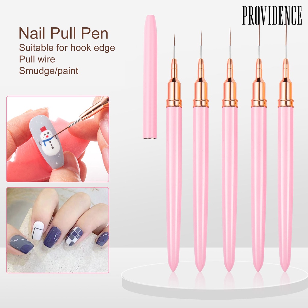 Providence 5Pcs Set Brushes Nail Art Ultra-Halus Ringan Tahan Lama Dotting Alat Gambar Untuk Kuku Yang Indah