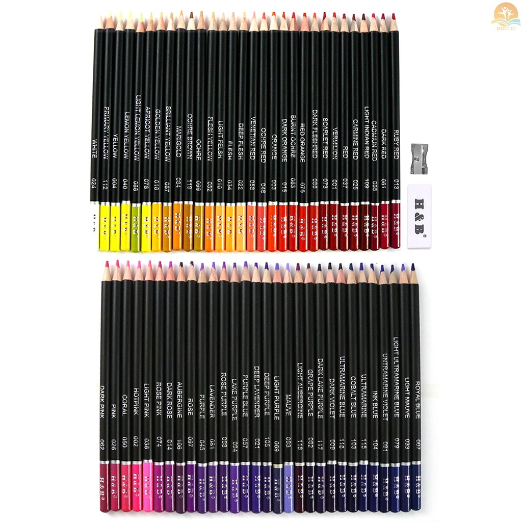 In Stock H&amp;B 72warna Stik Pensil Lukisan Cat Minyak Art Set Kit Inti Lembut Berbasis Minyak Untuk Anak Kids Dewasa Gambar Artis Bergambar Mewarnai Sketsa Kaligrafi Portable Masa Kini G