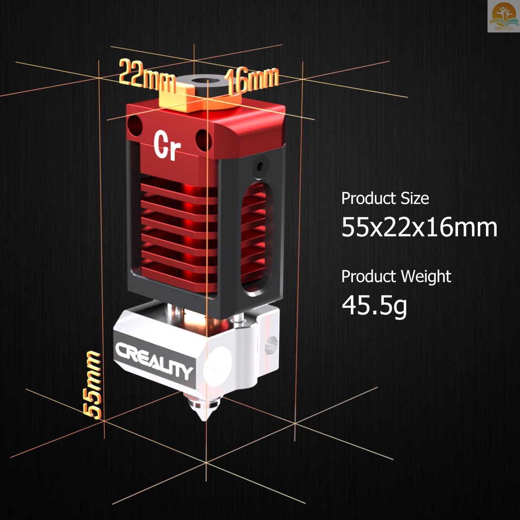 In Stock CREALITY Spider High-temperature Hotend Fast Heating Dissipation Untuk Printer 3D Ender-3 Pro/Ender-3/Ender-3 V2/Ender-5/Ender-2/CR-10 S5/CR-10 /CR-20 Pro Support PLA ABS PE