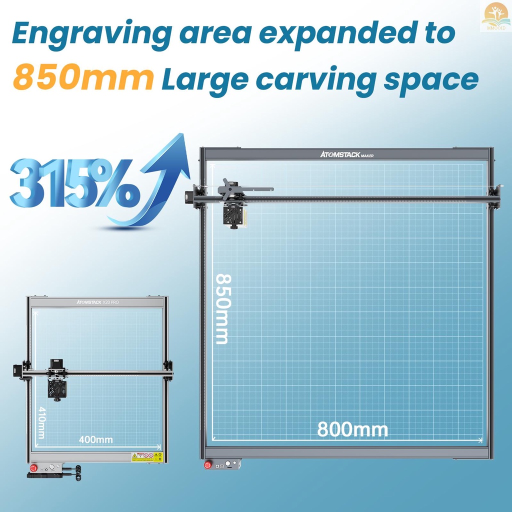 In Stock Atomstack maker E85 Frame Untuk Laser Engraver Up to 850mm*800mm/33.46*31.5inch Engraving Area Cocok Dengan Laser Engraver A5 M30, A5 M40, A5 Pro +, A5 M50 Pro, A5 M50, X7