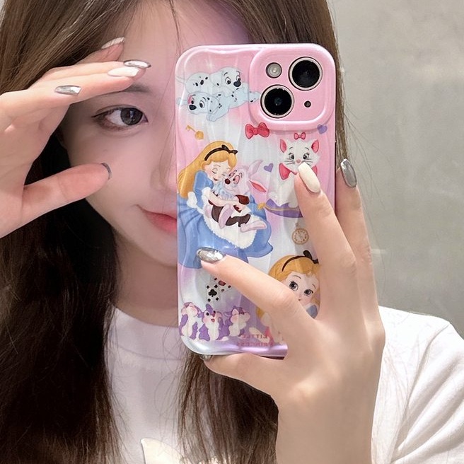 Lovely Bunny Princess Soft Silicon Case HP iP iPhone 14 + Plus 12 13 Pro Max 11 IMD Girl Woman Casing Apple