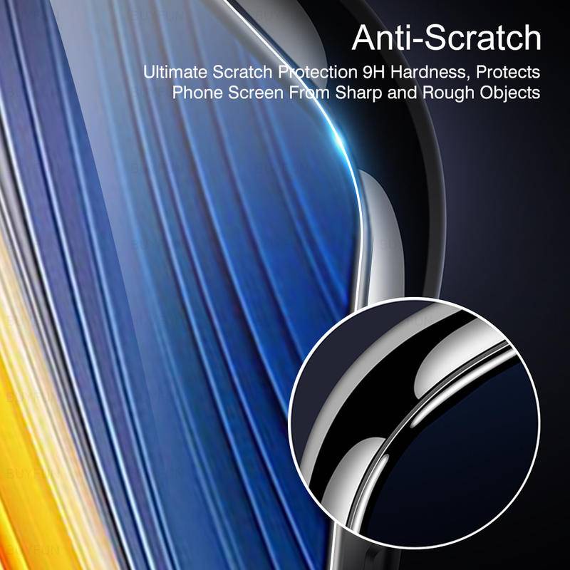 Tempered Glass Film Xiaomi Poco F5 F2 M4 M3 M2 X5 X4 X3 Pro M2 Reloaded Pelindung Layar Untuk Poco X3 NFC F4 F3 X4 GT C55 C51 C50 C40 C31 C3 M5s M5 F1 X2