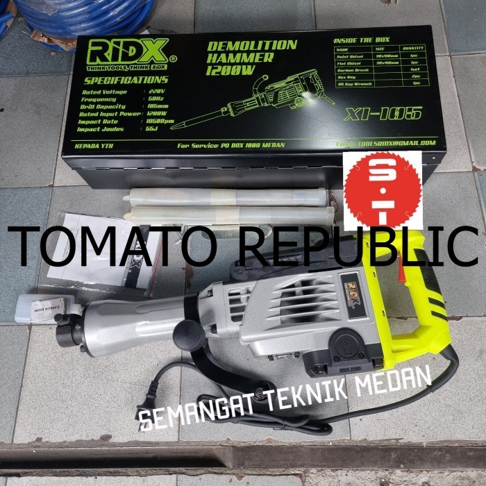 Murah X1-105 MESIN JACK DEMOLITION BREAKER HAMMER PH65 15kg RIDX X1 - 105 BHL450