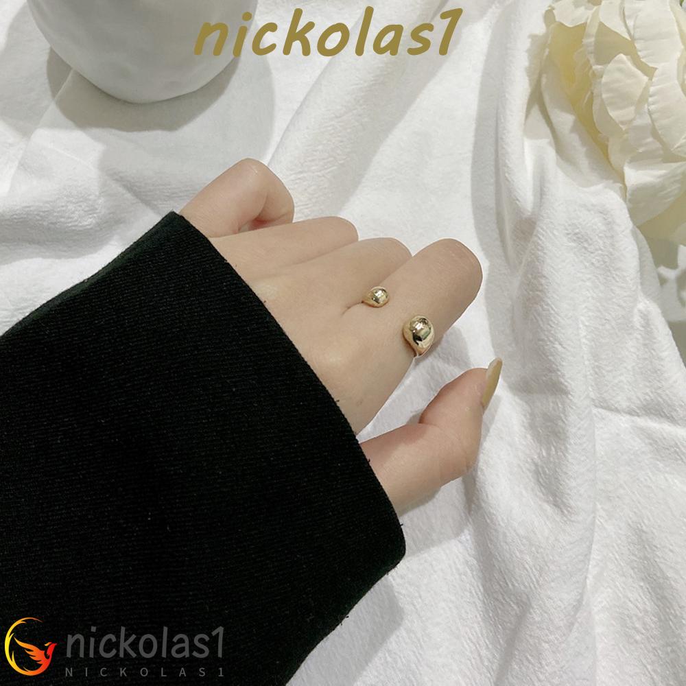 NICKOLAS1 Cincin Terbuka Hadiah Gadis Untuk Perhiasan Wanita Geometris Cincin Minimalis