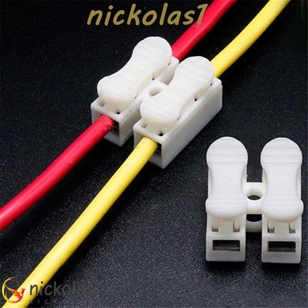 NICKOLAS1 Quick Connector Awet CH2 Mudah Pas Tanpa Sekrup Strip Push Konektor Listrik