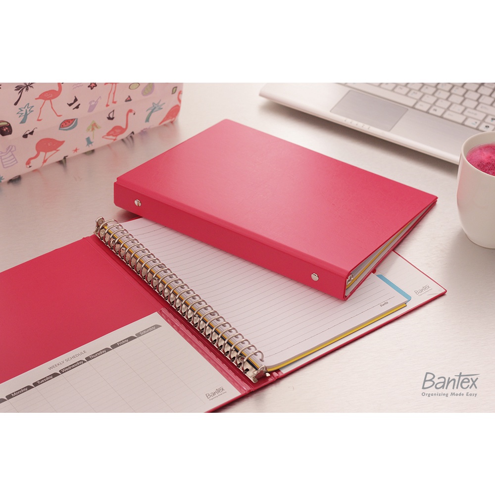 

[Artomas] Bantex Binder Note B5 26 Ring Besi Loose Leaf Multiring Binder Melon 1326 63