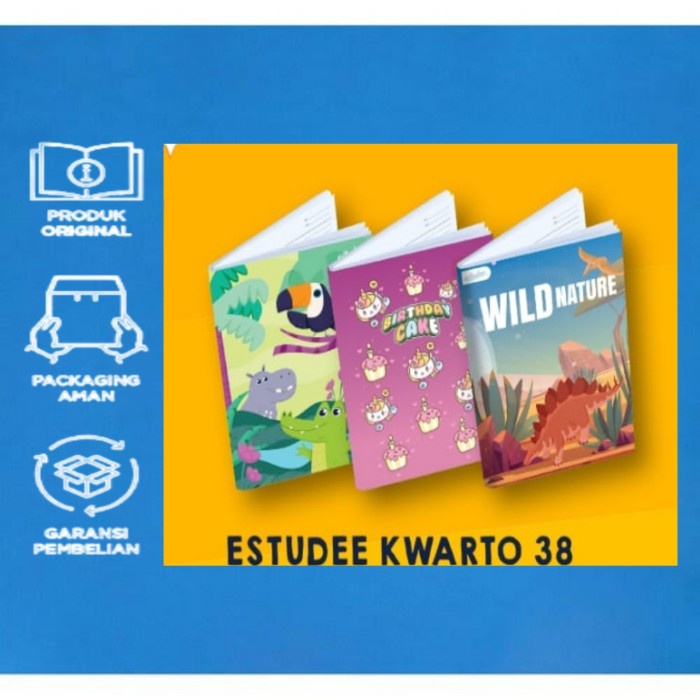 

Buku Tulis Estudee Isi 38 Lembar / Ukuran Kwarto Isi 10 Pcs - Dino