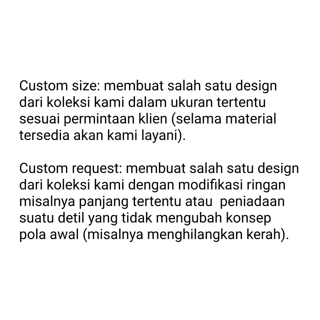 Promo Custom Atelier Mode