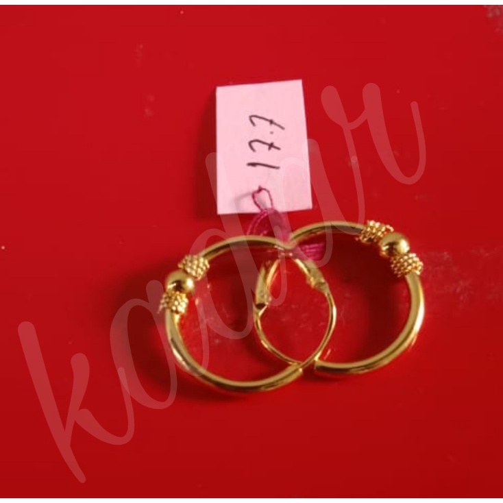 Anting Emas Murni 24 Karat Ada Surat