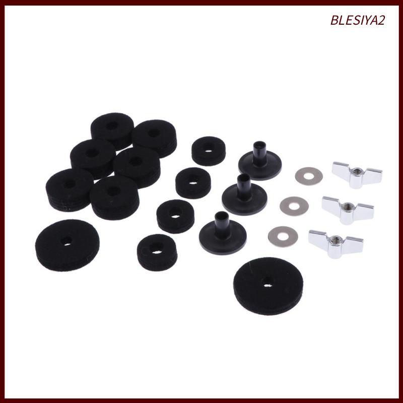 [Blesiya2] 12dudukan Simbal Pengganti Felt Washers Sleeves Wing Nut Untuk Drum Set