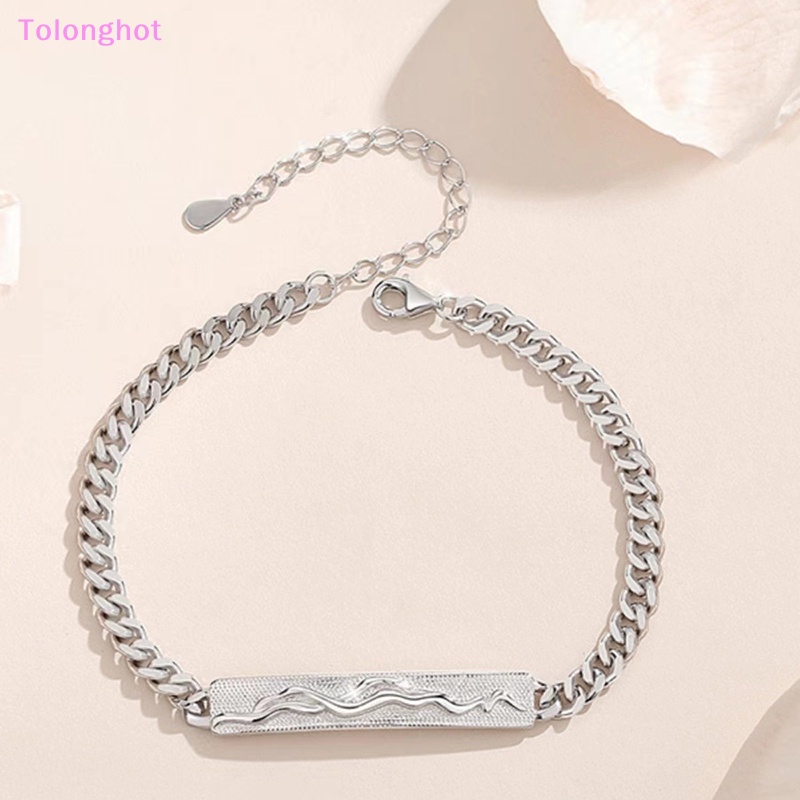 Tolonghot&gt; Gelang Pasangan Cabang Kepribadian Fashion Warna Silver Pasangan Peringatan Sederhana Gelang Rantai Pergelangan Tangan Hadiah Untuk Wanita Perhiasan well