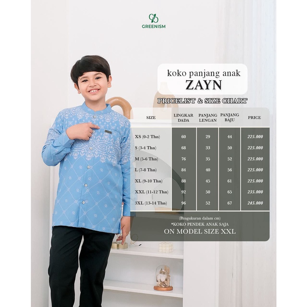 Zayn Zayna Koko Kids Panjang ORIGINAL by Greenism