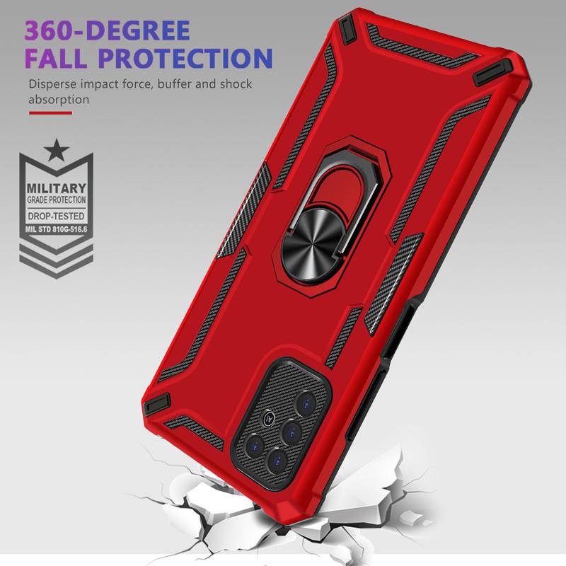 Pc+tpu Armor Cover Pelindung Dengan Cincin Jari Magnetik Untuk Xiaomi Mi 13 Pro Poco M5S X3 NFC Redmi K40 2in1 Casing Ponsel Anti Jatuh Shockproof Untuk Mi Poco X5 X4 X3 M4 M3 M2 F3 Pro