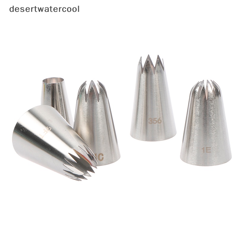 Deid 5pcs/Set Besar Rusia Kue Krim Icing Piping Pastry Nozzle Tips Baking Tools Martijn