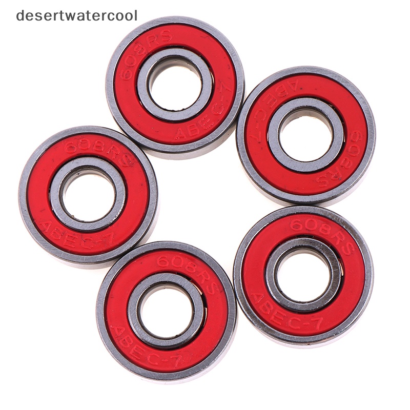 Deid 5Pcs Merah ABEC-7 608RS Skateboard Roller Sealed Ball Bearings 8x22x7mm Martijn