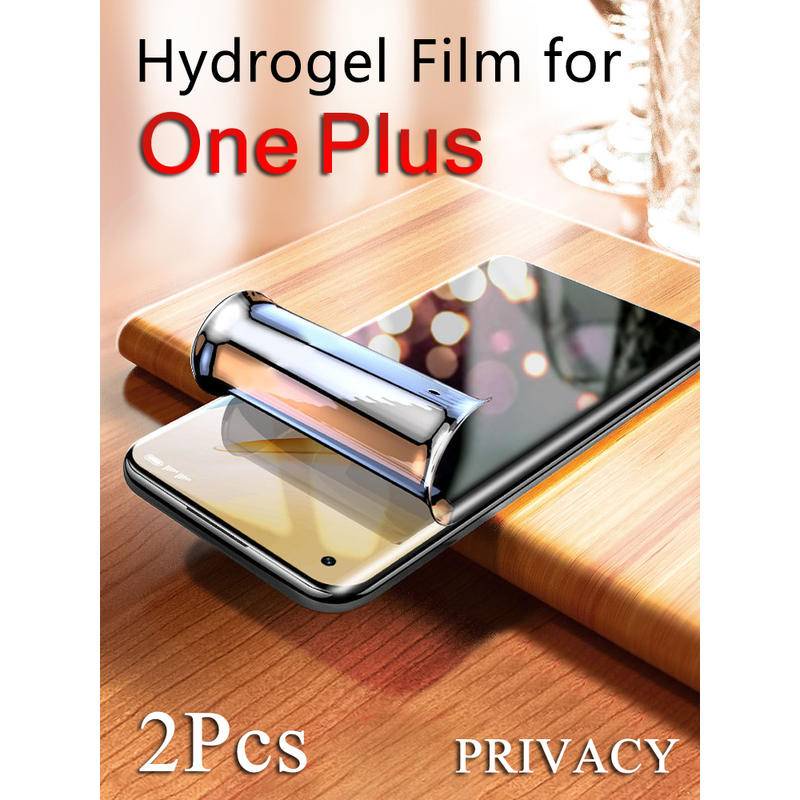 Untuk Oneplus Nord CE N100 N20 3 2 2T Lite 5G Privasi Pelindung Layar Untuk Oneplus 11R 11 10T 10R 10 9R 9 8T 8 Pro Plus 5G UW Ace Racing 2Pcs Film Hidrogel Anti Spy