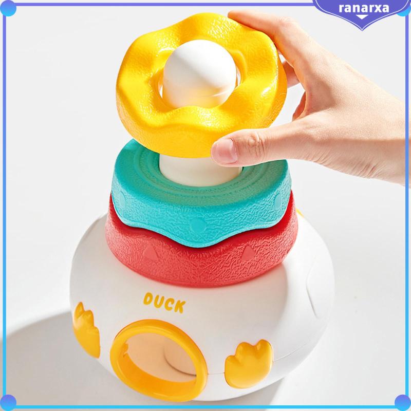 [Ranarxa] Building Rings Stacker, Stacking Nesting Circle Toy, Belajar Cincin Susun Edukasi Dini Mainan Untuk Kecakapan Motorik Halus, Perkembangan Hadiah