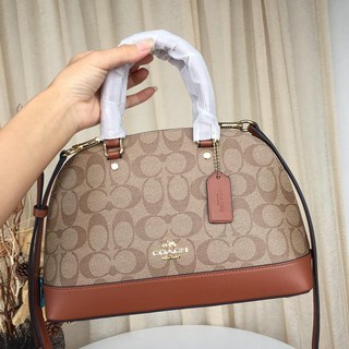 VS TAS COACH Mini Sierra Signature KHAKI SADDLE ORIGINAL COACH 27583